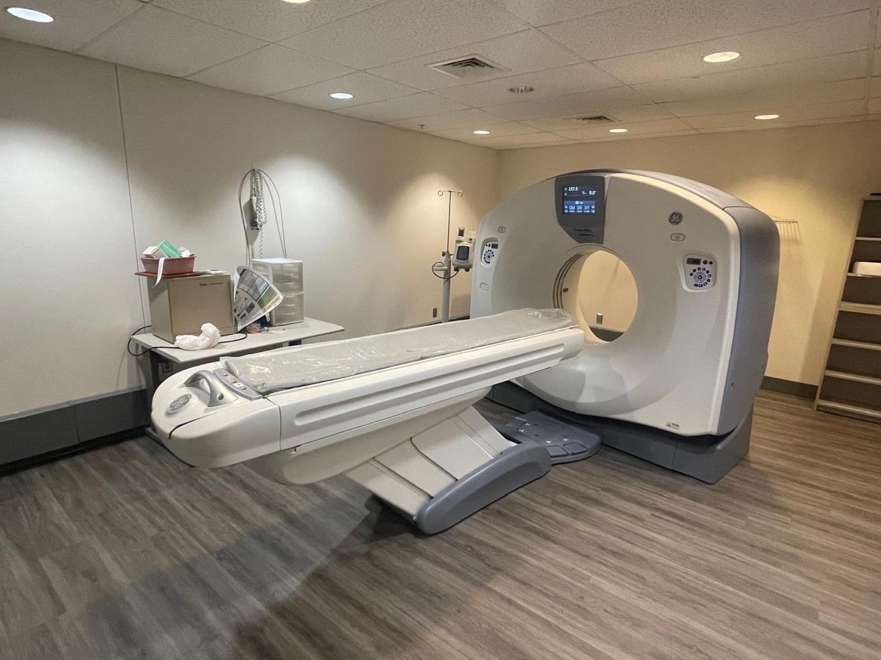 CT scanner installation showing room and equipment considerations beyond purchase price.